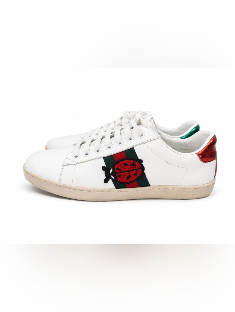 Gucci White Leather Sneakers
